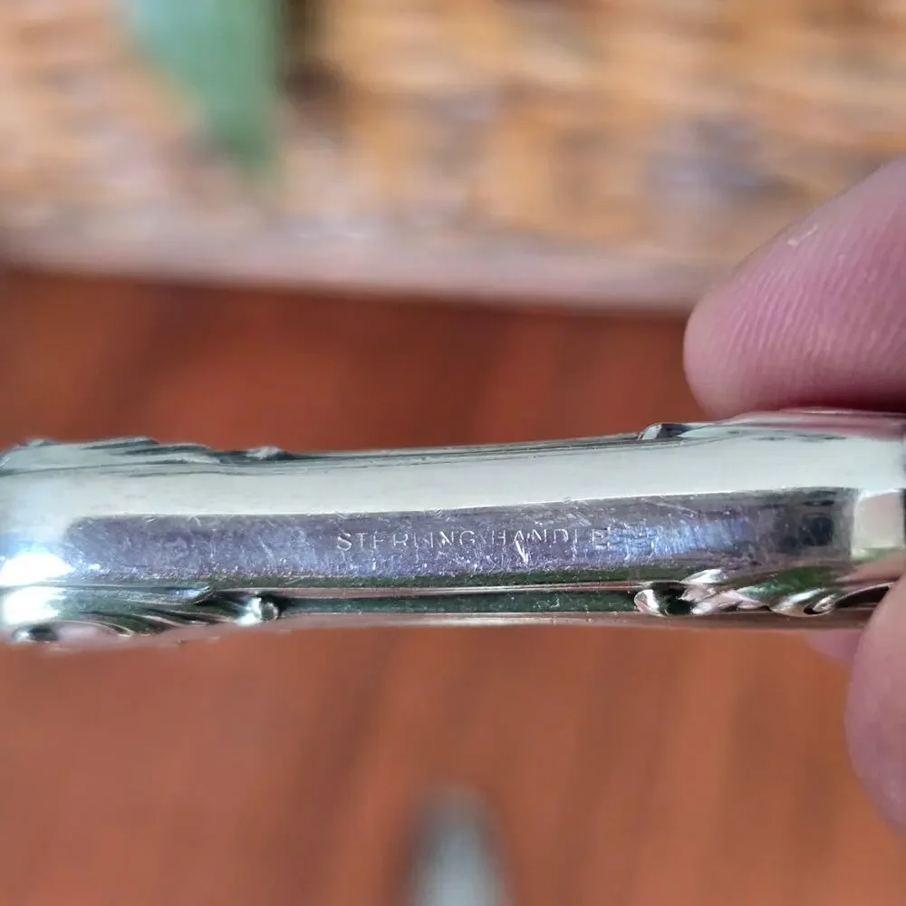 Gorham Melrose Sterling Silver Dinner Knives 4 Hollow Handle Stainless No Mono